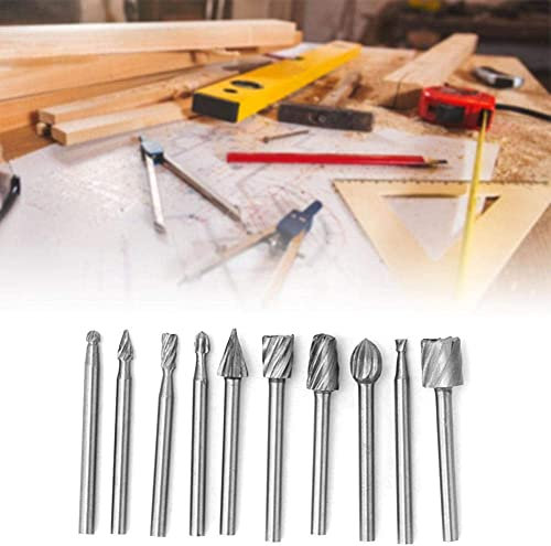 OITTo Burr, Carving Burr Metal File Set Tool Wood File Milling Cutter for Engraving Cutting for Chamfering Slotting,