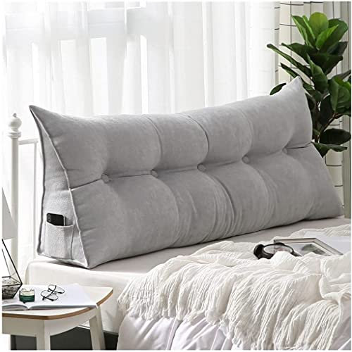 BDXZJ Kopfteil Kissen Bett Rückenkissen Rückenlehne Keilkissen Rückenstütze Softcase Kopfkissen Lesekissen Rückenlehne Dreieckige Zum Lesen, Fernsehen, Spielen Usw A,120CM