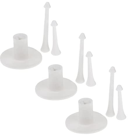 JISADER 3X White Rubber Driving Range Golf Tee Holder mit 2 Tees Golf Training