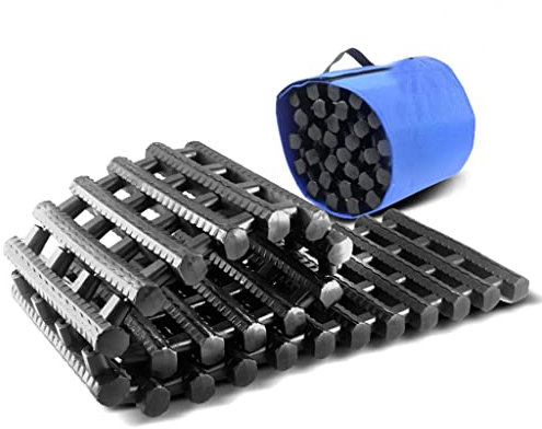 Reifen-Traktionsmatten-Bergungsspur mit Tragetasche, tragbare Auto-Notfall-Traktionshilfe für Autos, Lastwagen, Lieferwagen oder Flottenfahrzeuge (Größe: 60 x 22 cm/24 x 8,6 Zoll) (150 x 21 cm/59 x