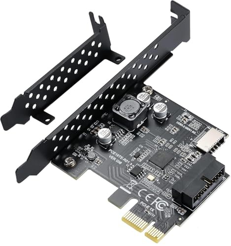 YABOANG USB 3.2 GEN1 Type-e 19pin en Face Avant (vers Type-C en Face Avant) | carte pcie usb-c interne type-e carte usb interne adaptateur usb 3.0 20 pin pci express vers usb c head carte usb 3.2