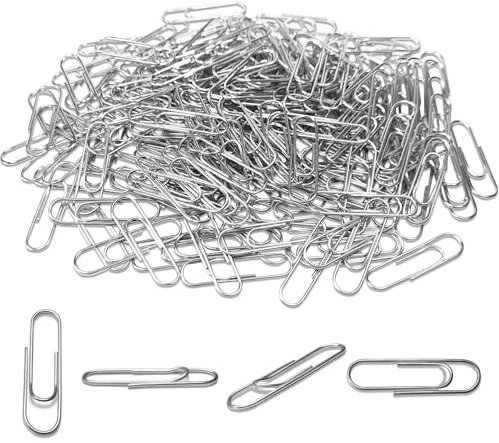 FZGUSYAF 200 Büroklammern 28MM Silber Metall Klemmen