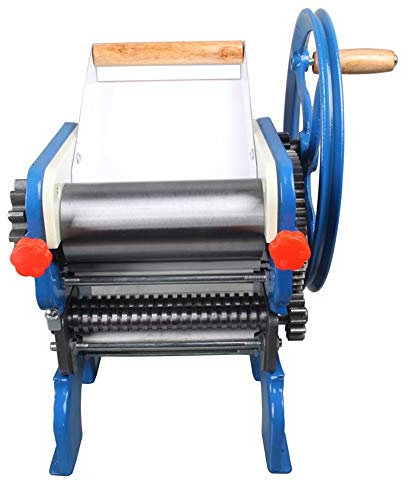 CCKUHN Nudelmaschine, Nudelmaschine aus Edelstahl mit 6 einstellbaren Dickeneinstellungen, Nudelmaschine, inkl. Handkurbel, Arbeitsplattenklemme