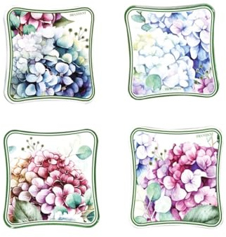 BRANDANI Flora Decorazione Sottomoka 11x11cm Ceramica e Sughero