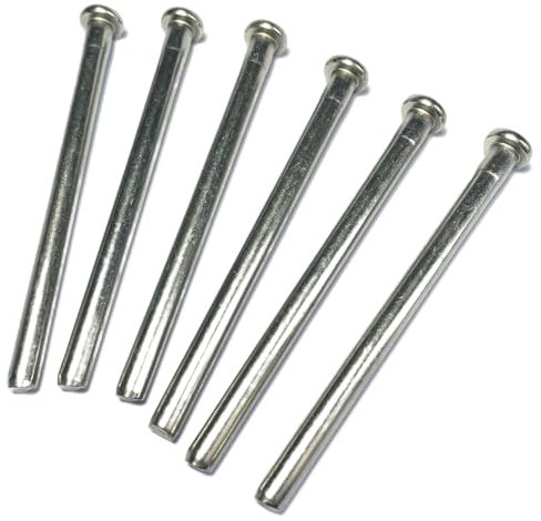 ZDingTech 6 pasadores de bisagra de puerta interior de 3.5 pulgadas para puertas de 3.5 pulgadas, pernos de bronce aceitado, cierre de repuesto, color plateado