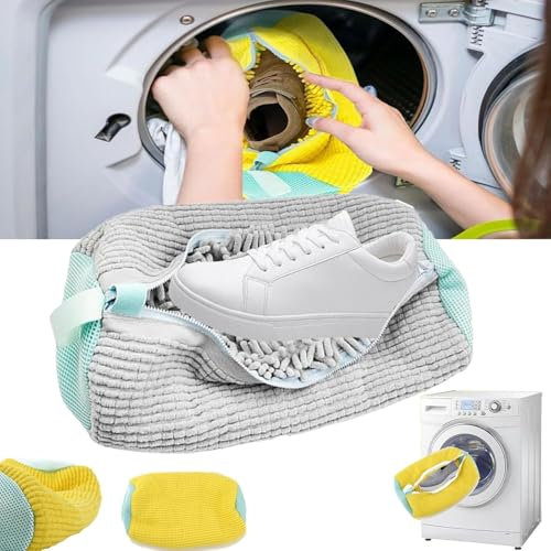 2024 Neu Schuhe Waschbeutel Sneaker,Schuhbeutel Waschmaschine,Schuhwaschbeutel Waschmaschine,WäSchesack Schuhe,Schuh Waschbeutel FüR Waschmaschine (Grau)