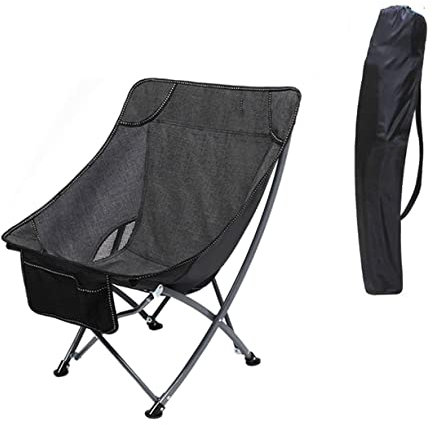 HZHXIFUFA Klappbarer Campingstuhl, tragbarer Klappstuhl mit Netz-Seitentasche, Rückenlehne, Hocker, Camping-Rucksackstuhl zum Angeln, Strand, Reisen, Picknick, Klappstuhl für drinnen und draußen