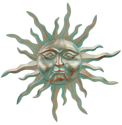 VEWOGARDEN Wanddekoration aus Metall, 76,2 cm, groß, zum Aufhängen, Wandkunst für Terrasse, Bauernhaus, Garten, Wohnzimmer, Schlafzimmer, Dekoration, Grün