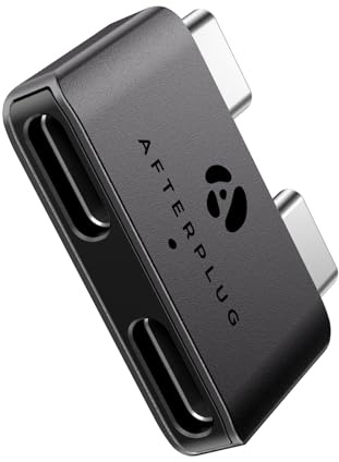 AFTERPLUG A MacBook Dual USB Extender mit Hülle, 2 USB-C Thunderbolt 5/4/3 und USB4 Ports, 240W PD 8K Video 40Gbps Daten, Black Space