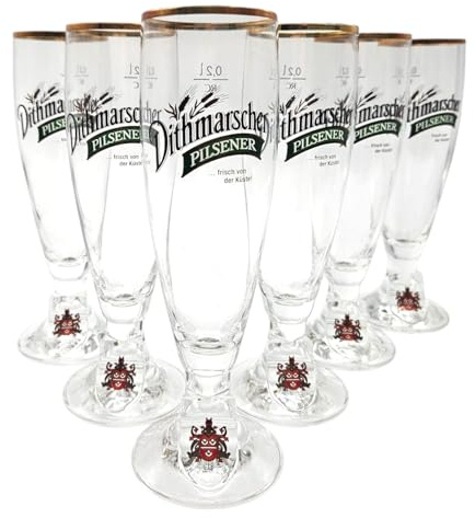 Generisch Dittmarscher Pilsener Pokal 0,2L | Original Bierglas mit elegantem Design | Hochwertiges Pilsglas für perfekten Biergenuss | Ideal für Gastronomie & Sammler