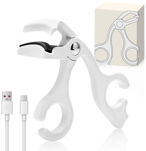 Wimpernzange Beheizbar, Elektrische Wimpernzange, Tweezerman Wimpernzange Beheizte, Wimpern Curler Elektrisch, Lash Curler Beheizt, USB Heated Eyelash Curler für Echte & Falsche Wimpern(Weiß)
