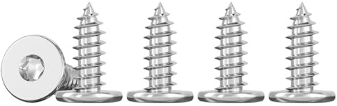 ‌‌Drenky‌ Edelstahlschrauben Holz M3 X 10mm, 50 Stück Schrauben Mit Flachem Kopf Edelstahl A2 V2A Blechschrauben Ideal für Innen und AußEnanwendungen, Rostfrei und Robust‌