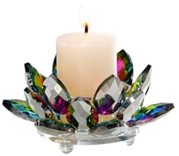 Kristall-Lotus-Kerzenhalter, klare Glasfiguren, Teelicht-Kerzenständer, Geschenk, Party-Dekoration, Glas-Tischaufsätze, Geschenk, Heimschmuck (Stil 11)