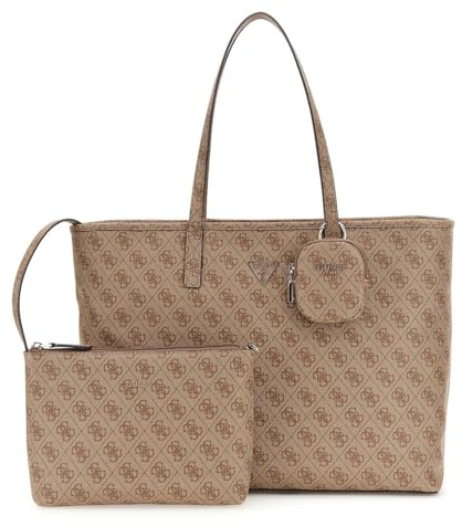 GUESS Power Play II Large Tech Tote Latte Logo