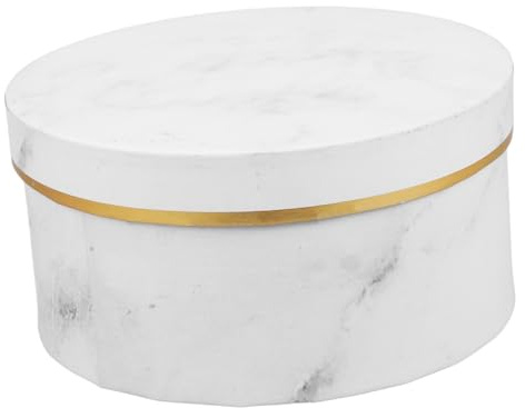 FUTUREORYY Runde Geschenkbox aus Papier mit Deckel Marmorierte für Floristik Kleine Aufbewahrungsbox Vielseitige Verpackung für Geburtstage Valentinstag Romantische Blumenarrangements