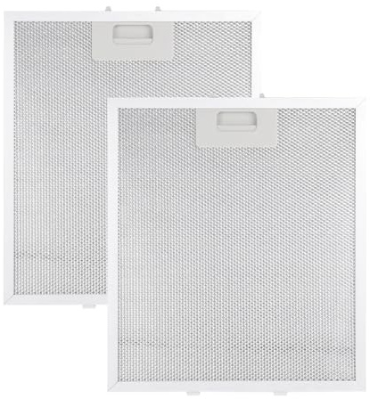 2 Stück Ersatzfilter für Dunstabzugshaube, 320x260x9mm Aluminum Metallfettfilter mit 5 Schichten Cooker Hood Filters,Universal Fettfilter mit Metallgitter für Küchenabzugshauben