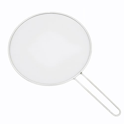 LokoBatii Spritzschutz aus Edelstahl - 20 cm Durchmesser Splatter Guard für Pfannen und Töpfe, fett，langlebig， einfach zu reinigen