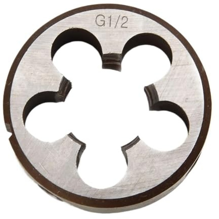 Runder Schneideisen aus Schnellarbeitsstahl for Rohrgewinde, G 1/8-3/4, langlebiges HSS-Werkzeug for den privaten und professionellen Gebrauch(1/2x14)