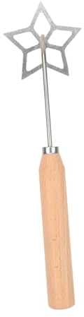POPETPOP Moule à Timbale Aluminium Antiadhésif pour Snacks Frits Ustensile de Cuisine et Résistant Facile à Nettoyer Set avec Poignée et Étoile Ajourée