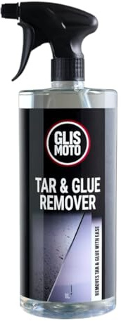 Glismoto Tar & Glue Remover 1L – High-Performance Solvent-Based Cleaner | Removes Tar, Adhesive, Bitumen & Sealant | Safe on Paint, Metal & Glass – Silicone-Free, Body Shop Safe (1L)