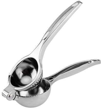 POPETPOP Presse-citron Manuel Alliage de Zinc Chromé Presse-agrumes Ergonomique pour Jus de Citron et Orange Accessoire de Cuisine Pratique pour Usage Quotidien à Domicile