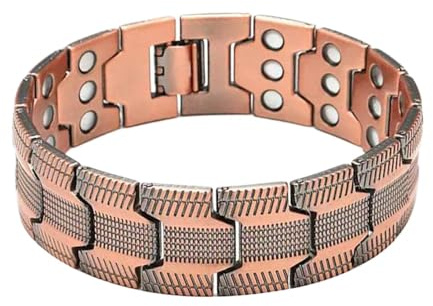 Generiskt koppararmband män – koppararmband män med magneter – magnetarmband – justerbart armband, för energi, hälsa, träning, födelsedag, affärer, kontor och