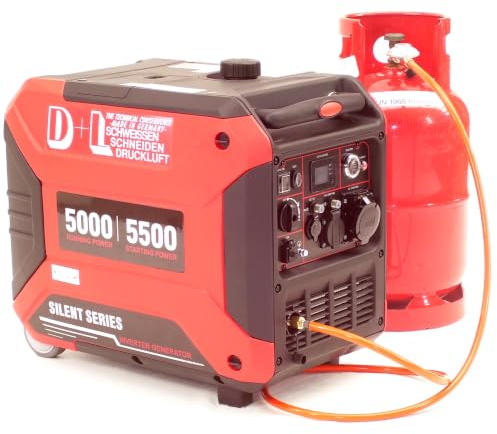 Gas u. Benzin Generator Stromerzeuger 6500 E-Start Stromaggregat Inverter 06293 AWZ