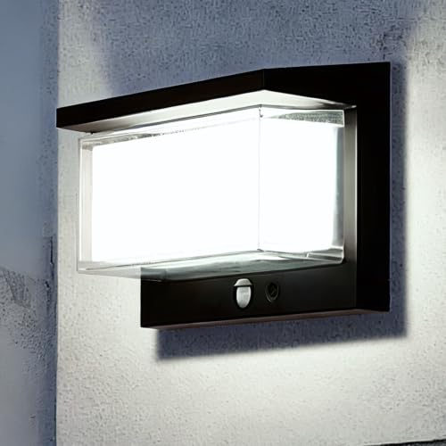 VANMOO Outdoor Motion Sensor Light,Waterproof Solar Security Lights(1 Pack) | 3600mAh 1000-lumen Solar-Powered Fence Light, 4 Sensing Modes, Suitable for front doors, gardens, Yard and garages