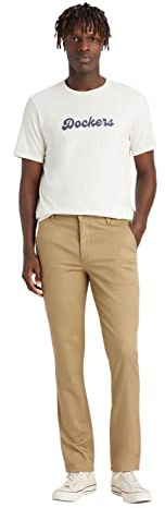Dockers ALPHA ORIGINAL SKINNY, Pantalones para Hombre, New British Khaki, 32W 30L