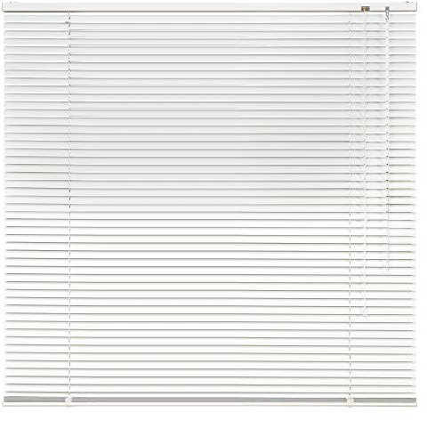 Aluminium Jalousie Alu Jalousette Klemmfix Fenster Tür Rollo ohne Bohren Lamellen Vorhang Weiß Silber Breite 40 bis 240 cm Länge 130 cm 160 cm 220 cm Metall Klemmhalter Sonnenschutz (80 x 220 cm)