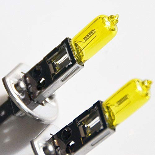 2xSt. AQUA VISION H1 55W 12V P14,5s - Halogen Auto Lampen Birnen 3000k YELLOW/GELB Abblendlicht Fernlicht Zusatzscheinwerfer Nebelscheinwerfer - Hallenwerk