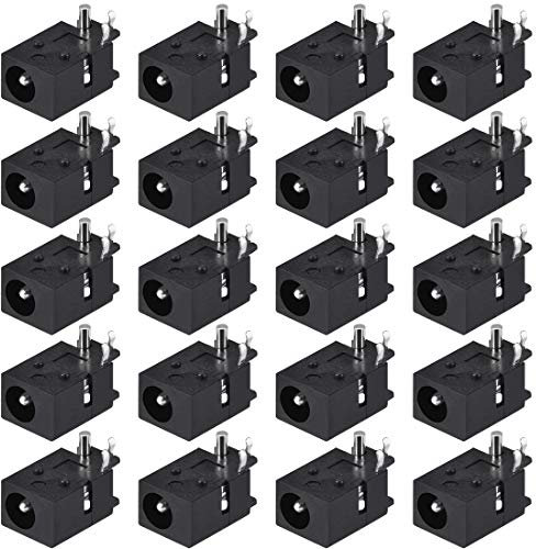 sourcing map 20stk. Leiterplatten Montage 4,0mm x 1,7mm 3 Pin Audio DC Anschlussbuchse DC023