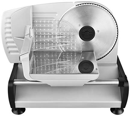 Venga! VG AS 3003 BS - Affettatrice elettrica per alimenti, in acciaio inox, plastica, colore: Argento