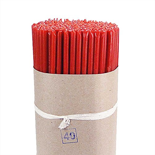 NKlaus - Velas de altar rojas de 477g - altura: 24,5cm (aprox. 50 piezas) 36254