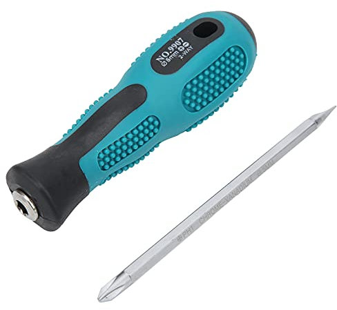 Destornillador de doble propósito con mango antideslizante, H5X75mm Destornilladores Broca de ranura de doble propósito cruzada Mango antideslizante Destornillador Herramienta de mano