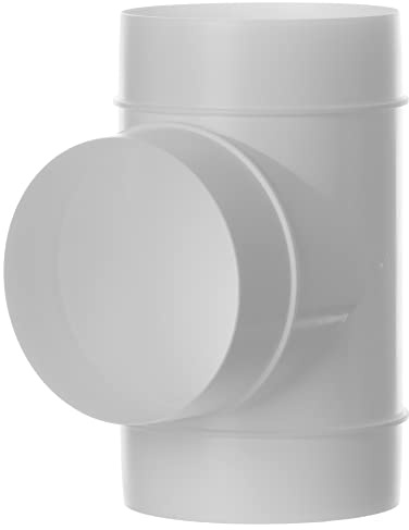 125mm Pièce en T pour Tube Rond - Raccord de Gaine en Plastique