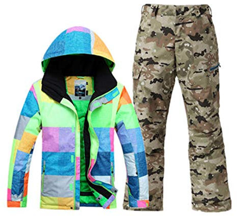 Saeohnssty Herren Skijacke Hose Winter Bergski Anzug Wasserdicht Snowboard Sets Farbe 15 S