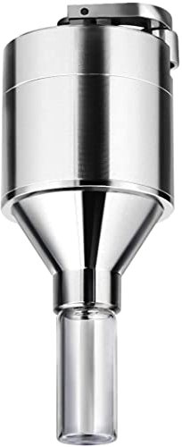 iSnuff Broyeur à poudre et épices - Entonnoir avec fiole en verre - Broyeur à ultra fin en métal