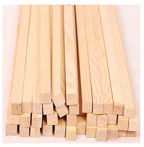 LVLDAWA Natürlich Quadratischer Hölzstab, Starkes Gewicht Tragend Quadratische Holzdübel., Unbearbeitet Stöcke Quadratischer, Für Spalierbau Strukturelle Baumodelle Anpassbar (Farbe : Natural0.04X0.0