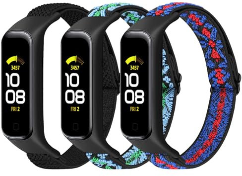TumpCez Elastisch Nylon Armband nur Kompatibel mit Samsung Galaxy Fit 2 Armband, Solo Loop Verstellbares Uhrenarmband Sport Ersatzarmbänder für Galaxy Fit 2 für Damen Herren