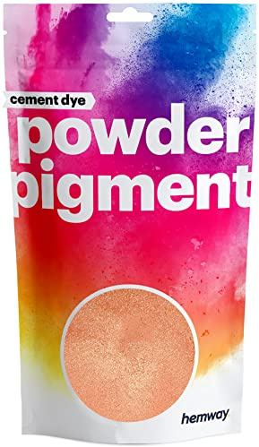 Hemway Cement Powder Pigment Dye Metallic Pale Orange 50g | Concrete Colour Powder Toner for Cement, Mortar, Plaster, Premium Colour Enhancement