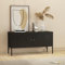 [en.casa] Buffet Métallique Armoire Basse Style Industriel Commode avec 2 Portes Verouillables Meuble de Rangement pour Salon Bureau Chambre Acier 118 x 40 x 60 cm Noir Mat