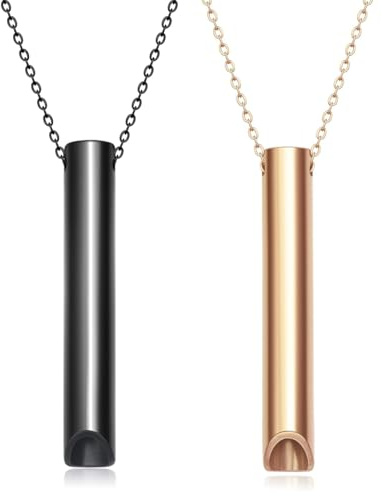 ZILZUFA 2 Pcs Collier de Respiration, Collier de Respiration pour soulager Le Stress et l'anxiété, pour soulager l'anxiété, Outil de Collier de Respiration pour Hommes et Femmes