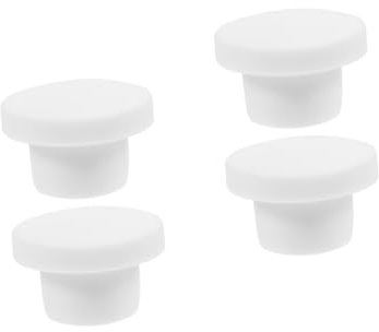 Garneck 4 Stück Badestopper Für Kinder Badewannenstöpsel Überlaufabdeckung Für Badezimmerwanne Überlauf-ablaufkappen Waschbecken Überlauf Ablaufabdeckung Wannenüberlaufabdeckung Weiß Gummi