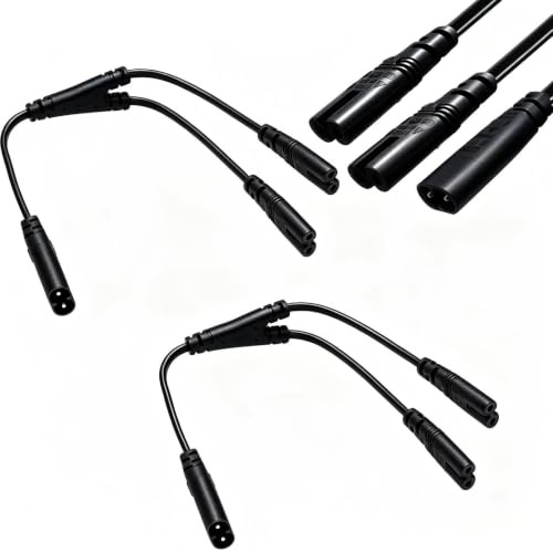 VISSQH Cavo di prolunga Connettore di Adattatore alimentazione da IEC 320 C8 Maschio a Dual C7 Femmina Y Splitter per monitor LCD, altoparlanti ecc