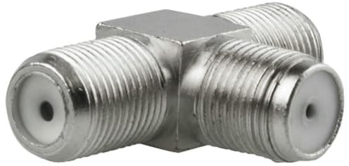 Connettore F 2 Femmina a 1 Maschio, Filettatura TV-Sat, collegare antenne e altri componenti di trasmissione del segnale. Ideale per migliorare la tua installazione.