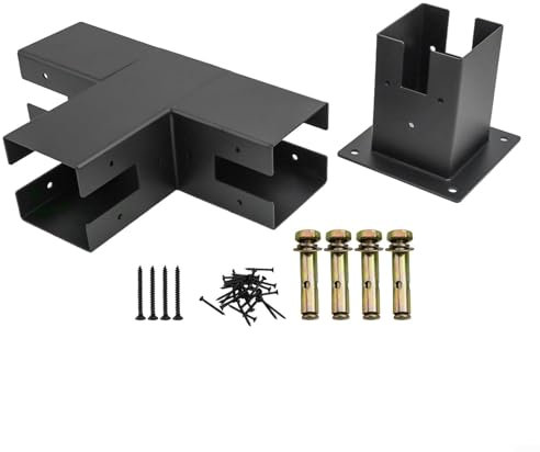 Kit de pergola d'extérieur en acier avec supports essentiels et vis pour plus de stabilité - Kit complet de construction de pergola à monter soi-même pour jardin, terrasse et terrasse - Assemblage