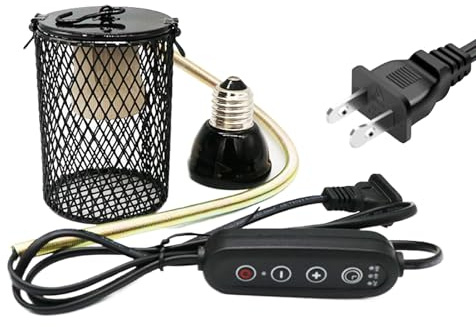 Supporto per Lampada Riscaldante - Porta Lampade Riscaldanti per Rettili,Copriparalume Per Terrario, Serre, Cuccioli, Uccelli, Acquari E Esterno