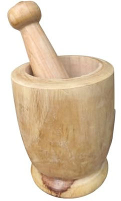 Set di mortaio e pestello in legno per hammam e dasta, Okhli Musal Kitchen Khalbatta per schiacciare e macinare accessori per la casa e la cucina, confezione da 1 pezzo