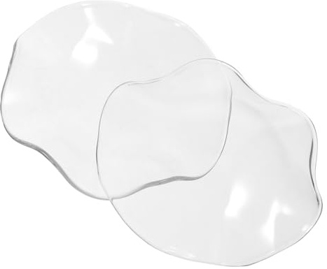 POPETPOP Support d'Huile Essentielle en Verre Transparent 2 Pièces pour Spa, Plateau Élégant et Fonctionnel pour Stocker Huiles Essentielles